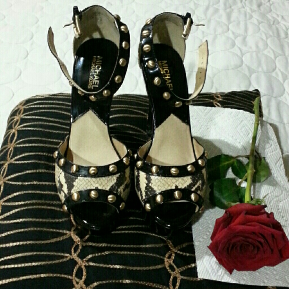 Michael Kors Open Toe Pump Heels Sz 7 1/2 M